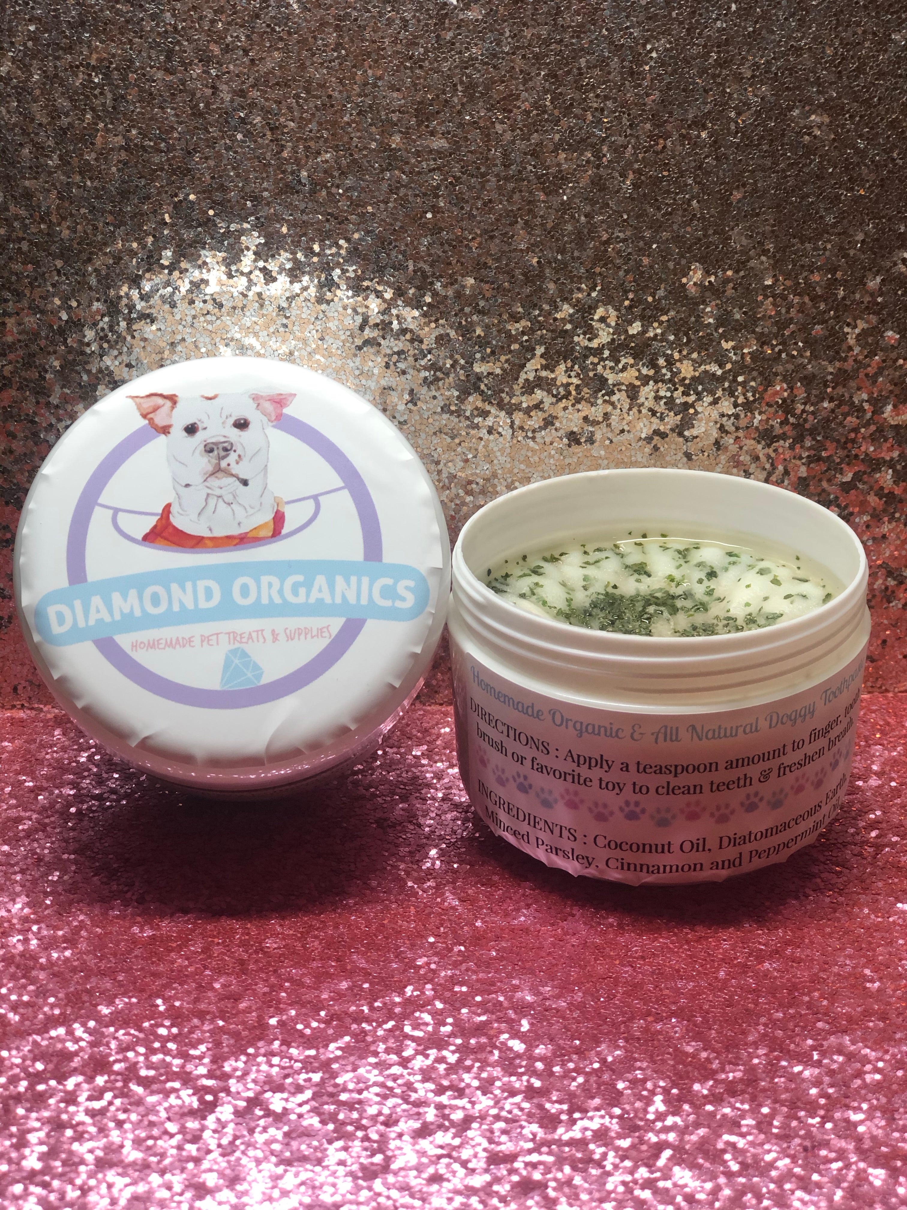 Homemade organic & all natural doggy toothpaste