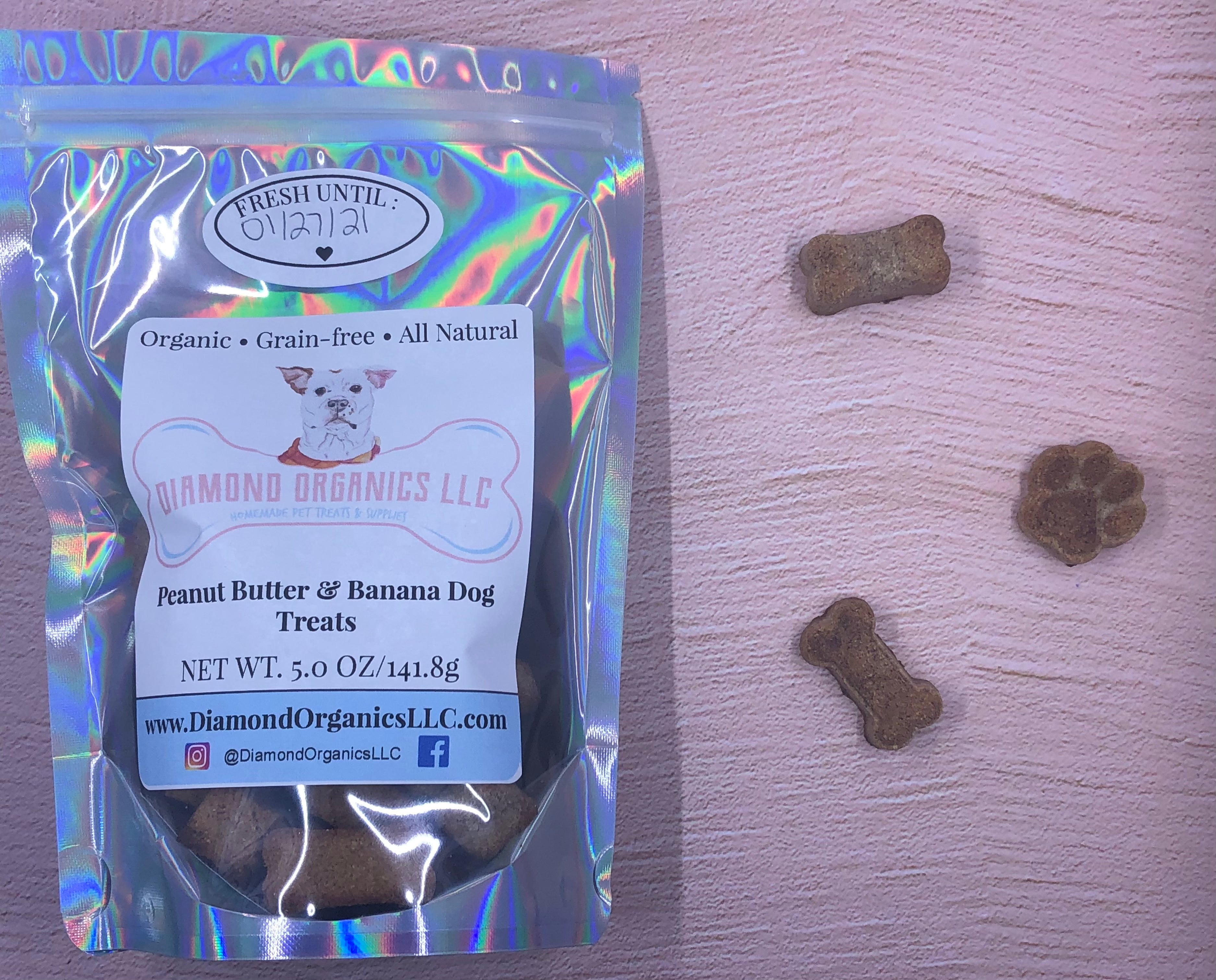 Peanut Butter & Bananas Dog Treats
