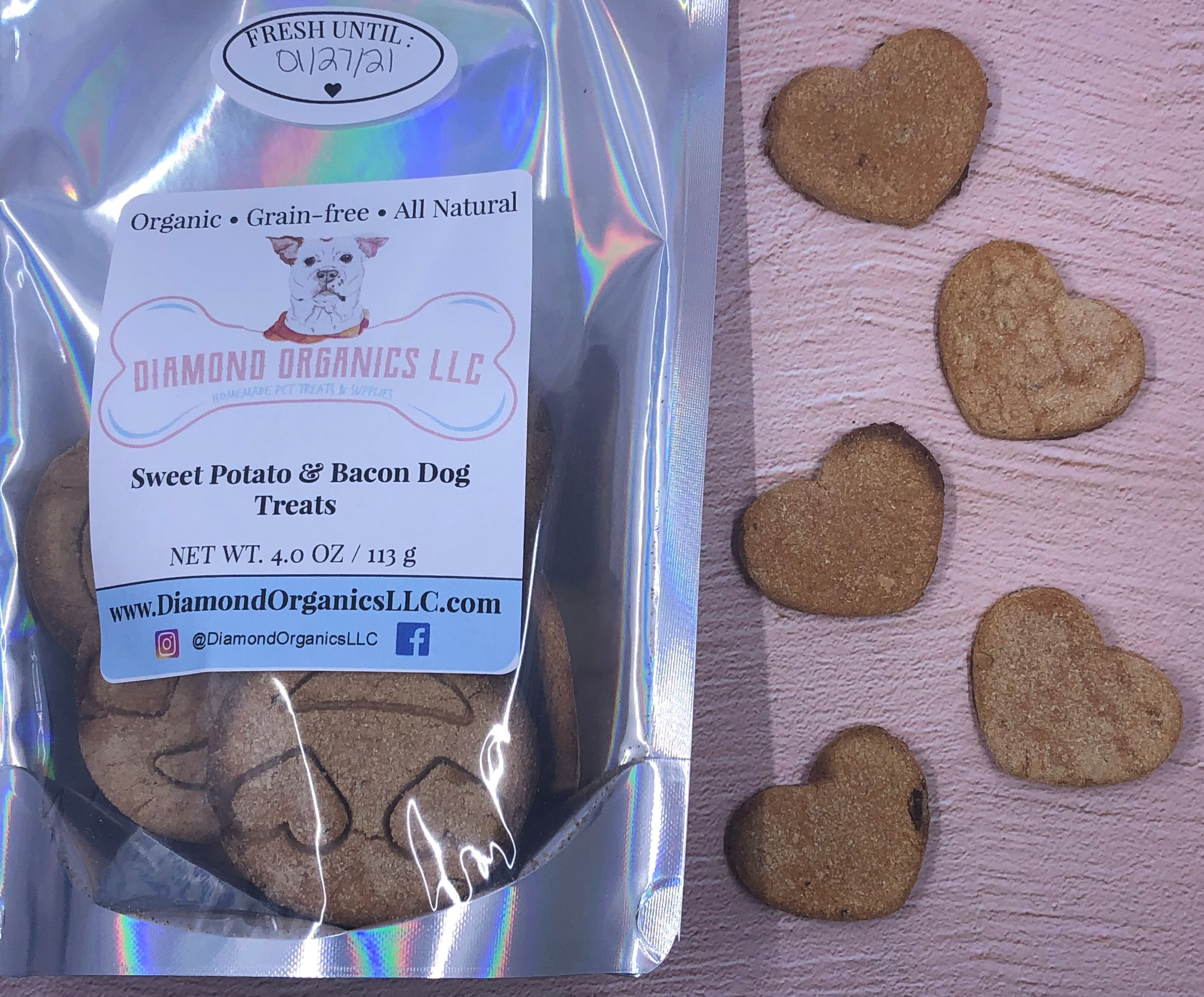 Sweet Potato & Bacon Dog Treats